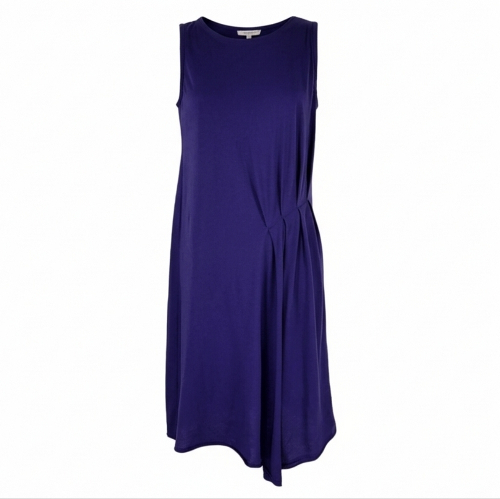 Anthropologie Saturday Sunday Dress Size S Sleeveless Pleated Waist Navy Blue